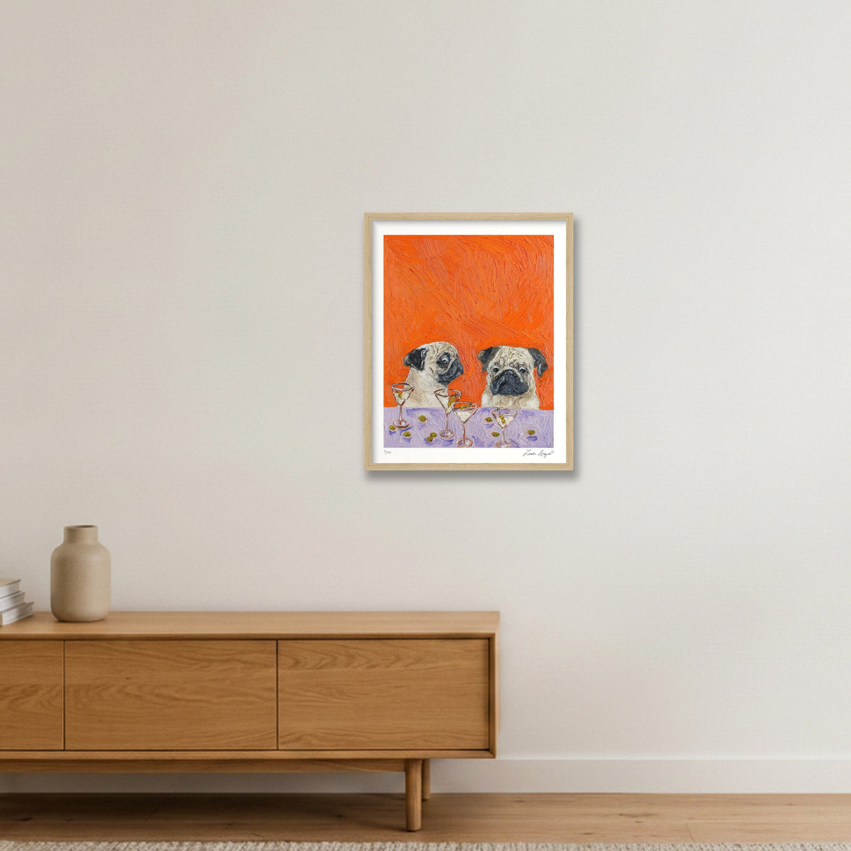 One Too Many — 40×50cm, 16×20" Oak Frame