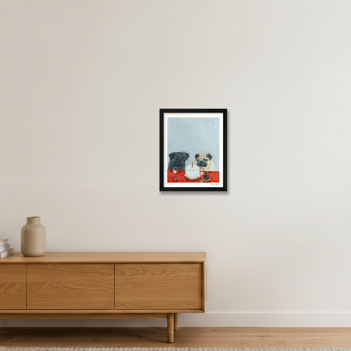Birthday Blues — 28×35cm, 11×14" Black Frame