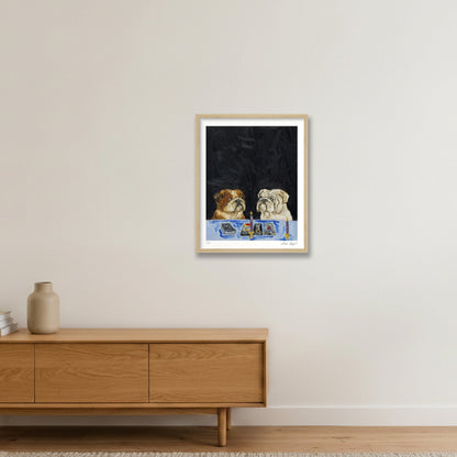 A Ruff Reading — 40×50cm, 16×20" Oak Frame