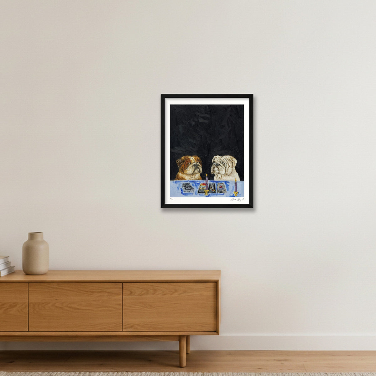 A Ruff Reading — 40×50cm, 16×20" Black Frame