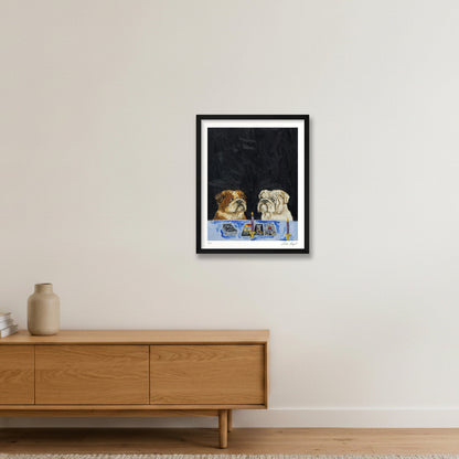 A Ruff Reading — 40×50cm, 16×20" Black Frame