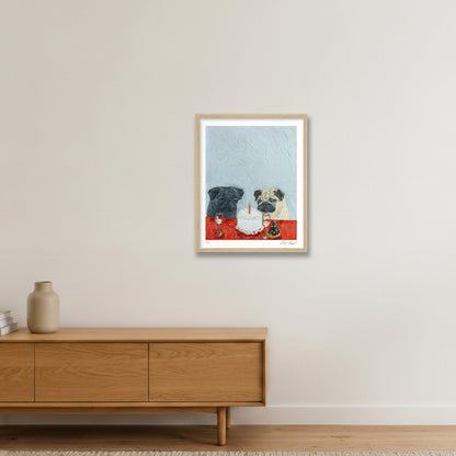 Birthday Blues — 40×50cm, 16×20" Oak Frame